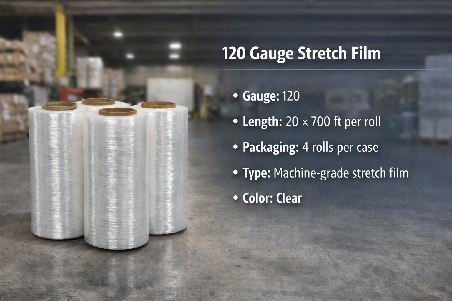 Stretch Wrap (120 Gauge) (20inx700ft)