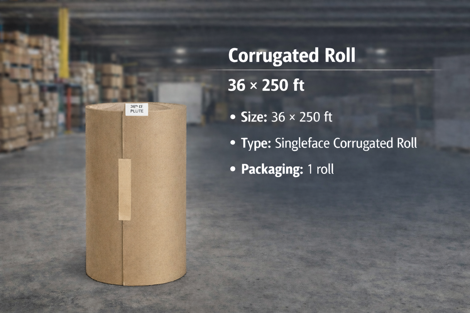 Corrugated Roll (36inx250ft)