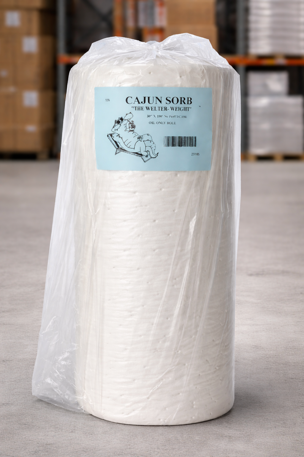 Non-Perforated Medium Weight White Oil-Only Absorbent Rolls