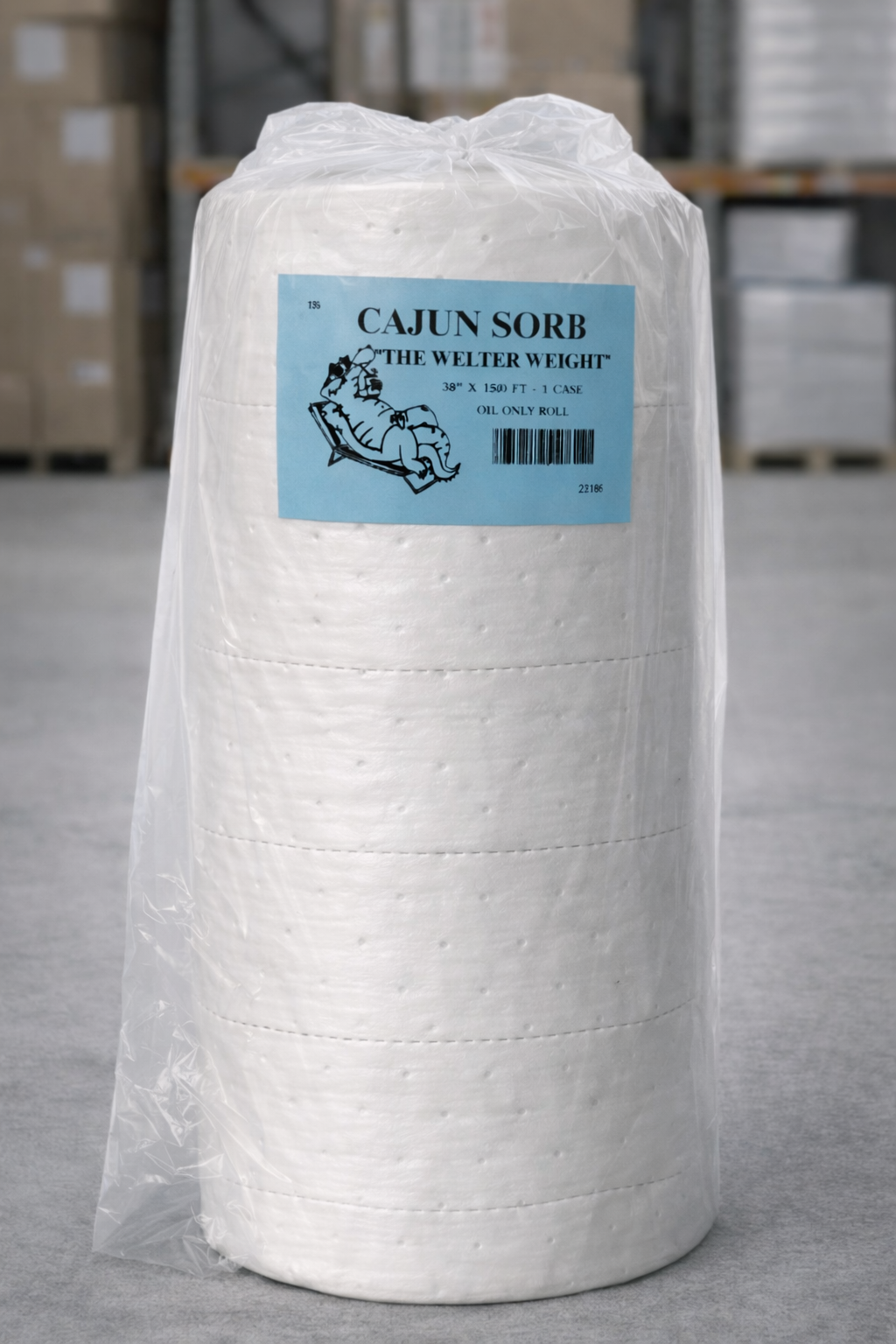 Perforated Medium Weight White Oil-Only Absorbent Rolls