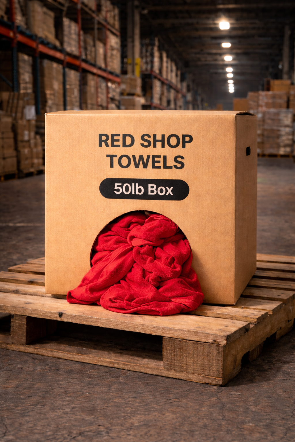 Red Shop Mechanic Towels